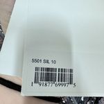 Mac Duggal  Silver Sequin Long Sleeve V Neck Elegant Evening Gown‎ Black Tie 10 Photo 7