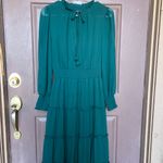 Halogen Teal Long Sleeve Dress Photo 1