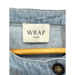 Wrap London NWT Denim Blouse US 14 UK 18 Hemp Cotton Boxy Button Shirt‎ Top Blue Photo 2