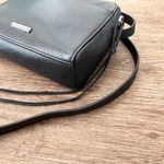 Rebecca Minkoff  black pebbled leather zipper crossbody bag Photo 4