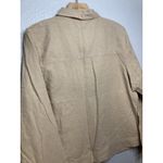 Vintage Shirt Womens XL Khaki Tan Linen Blend Button LS Classic Blues Wrangler Photo 5