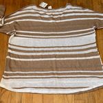 Avalin Women's 100% Linen Casual Striped Blouse Photo 4