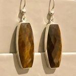 Sterling Silver JAY KING DTR Faceted Tigers Eye  925 Earrings Photo 5