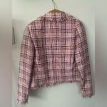 Teri Jon by Rickie Freeman Pink Preppy Wool/Silk Tweed Blazer Bow Jacket Blazer Size 2 Photo 5