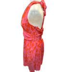Boston Proper Boston‎ Proper Halter Dress Floral Pink Orange Sleeveless Midi Size 12 Photo 2