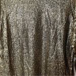 Rebecca Malone  Women’s Gold and Black Shimmer Sheen Stretchy Blouse Sz M Photo 8