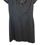 Brooks Brothers  Red Fleece Sequined Bow Short Sleeve Dress Wool Black Size 8 Photo 2
