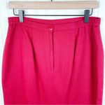 Requirements Vintage Red Wool Blend Aztec Print Fringe Hem Midi Skirt Size 10 Photo 5