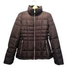 Calvin Klein Womans Puffer Full Zip Jacket Coat Plum Size Large Sorona Aura Photo 0