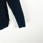 Gap Classic Black 100% Cotton Full Zipper Crochet Knit Long Sleeves Jacket Small Photo 8