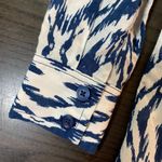 Athleta  Ikat Print Tunic Top Women XXS Blue White Cotton Silk Shirt Dress Preppy Photo 12