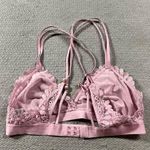 Aerie Pink Lavender Purple Lace Triangle Bralette Size Small EUC Photo 2