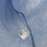 H&M  Blue Linen Button Up Top Classic Size US 12 Business Casual Photo 7