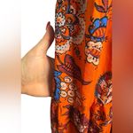 RHODE x Target Leafy Floral Print Tiered Midi Dress Orange Womens XXL Photo 5