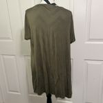 Ginger G  Olive Green Split Side Tunic Length Celestial Print Top Photo 3