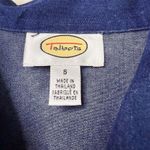Talbots  Denim Vest Top Womens Small Blue Red‎ Fringe Sleeveless Jean Shirt Photo 1