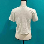 American Eagle ⭐️  white textured teeshirt in size small Photo 2