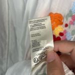 Anthropologie Embroidered Short Sleeve Tunic Pink White Blouse Top large petite Photo 8