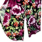 G.I.L.I. Black Floral Wide Leg Pull On Knit Cape Pants NWOT Size‎ XS Pink Photo 3