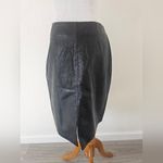 Alfani Black Leather Pencil Skirt Size 4 NWOT Genuine Leather Photo 2