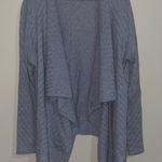 Tahari 100% Merino Wool Soft Draped Open Front Cardigan Grey Size 1X Photo 0