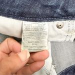 Wrangler Dark Wash Faded Raw Edge Cut Off Boot Leg Mid Rise Womens Jeans 5 X 32 Photo 6