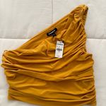 EXPRESS One Shoulder Cropped Top Photo 2