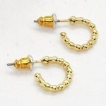 Debby Beaded Mini Gold Hoops Photo 0