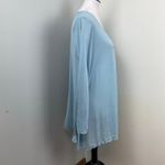 J.Jill  Light Blue V Neck Button Down Sharkbite Cardigan Sweater Medium Photo 2