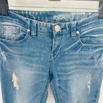 Women's Ripped Jeans Skinny Sleg Mid Rise Denim Distressed Blue Size 26 Photo 9