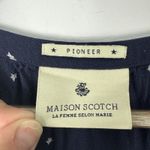 Maison Scotch Dress Womens Large‎ Blue White Star Print Boho Midi Pioneer Preppy Photo 1