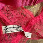 Free People Bright Eyes Hot Pink Romantic Coquette Sheer Lace Bralette S NWOT Photo 3