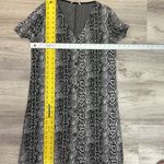 MNG Casual Brown & Off White Snakeskin Button Front V Photo 11