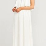 Show Me Your Mumu Caitlyin Ruffle Maxi Dress Wedding Cake Chiffon Size M NWT Photo 0