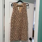 Anthropologie Anthropolgie BLUE TASSEL SLEEVELESS V-NECK TEXTURED MINI DRESS, size XL Photo 2