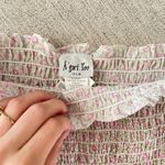 American Vintage Y2k Deadstock ditsy Floral smocked tube crop top with lettuce hem small Photo 3