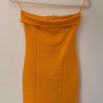 ZARA  Dress Yellow Strapless Mini Photo 0