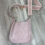 Ahdorned blush pink vegan leather crossbody messenger bag Photo 3