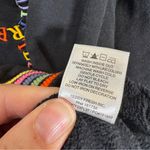 Teddy Fresh  Black Rainbow Crew Neck Sweatshirt Womens S Embroidered Cozy Fall Photo 3