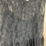 Bebop Womens Small Lace Overlay Tank Floral Tank Dress Black Y2K Party Formal Photo 3