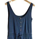 Faherty Terra Blue Drawstring Waist Sleeveless Scoop Neck Straight Jumpsuit M Size M Photo 7
