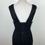 Burberry London Black Sleeveless Draped Midi Dress US 8 Whimsigoth Steampunk Photo 11