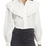 ALLSAINTS  Fiala Frill Button-Up Shirt​​​​​​​​​​ Photo 0