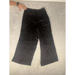 Madewell ‎ Women's Harlow Wide Leg Pleated Satin Black Trousers Size 14 Photo 2