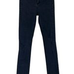 Rag and Bone High Rise Skinny Jeans Womens 26 Black Distressed Raw Hem Minimalist Photo 2