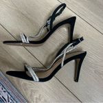 Vince Camuto Womens Luanna Black Suede Rhinesone Sandals Heels Shoes 9.5 NWOT Photo 5