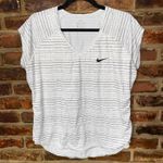 Nike White Dri‑Fit White Stripe Breeze Lightweight Running Shirt Women's Size XL Photo 0