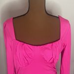Lulus Feel the Attraction Hot Pink Ruched Long Sleeve Bodycon Dress size L Size L Photo 6