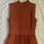 Nanette Lepore  Pleated Sleeveless Dress In Gingerbread Photo 4