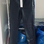 Calvin Klein Calvin Clein High Rise Slouchy Straight Faux Lether Jean Photo 2